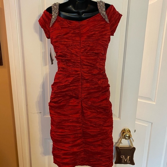 “ALEX EVENINGS” Ruched Cocktail Dress - Picture 11 of 16